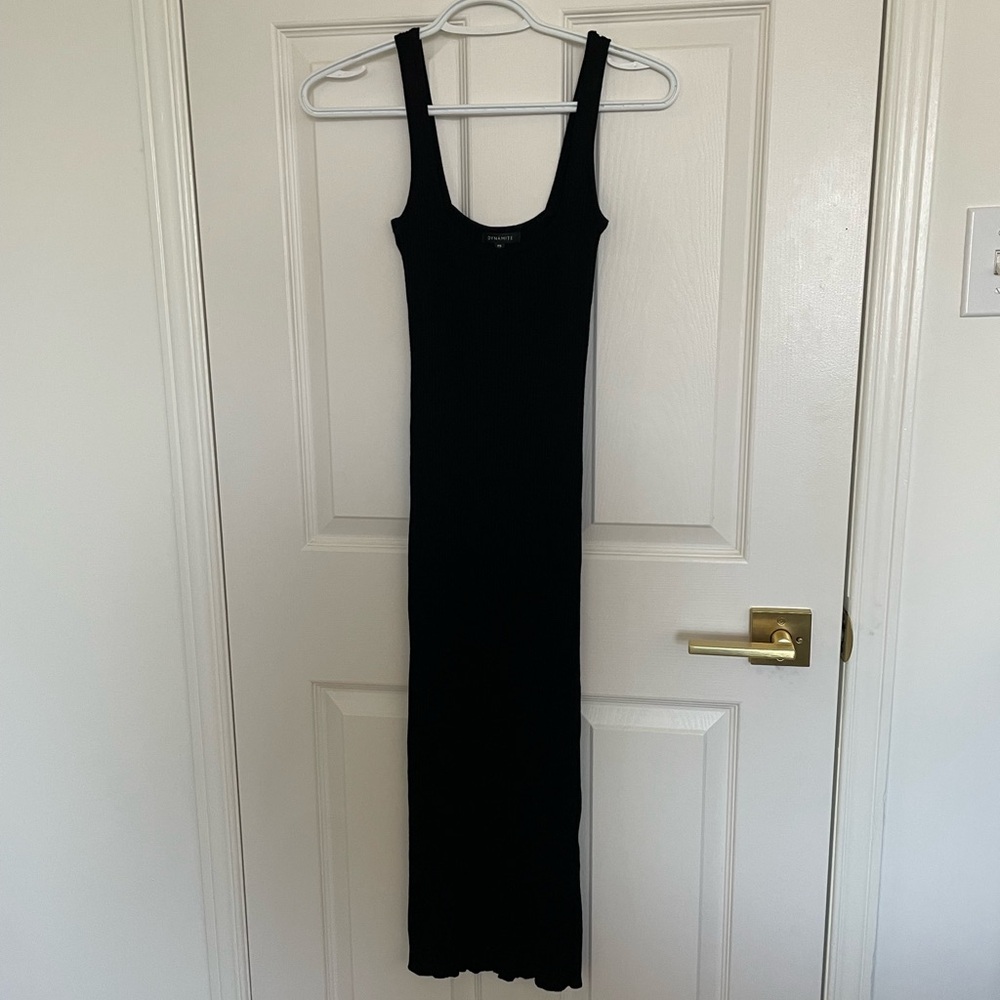 Dynamite Classic Black Knit Midi Dress